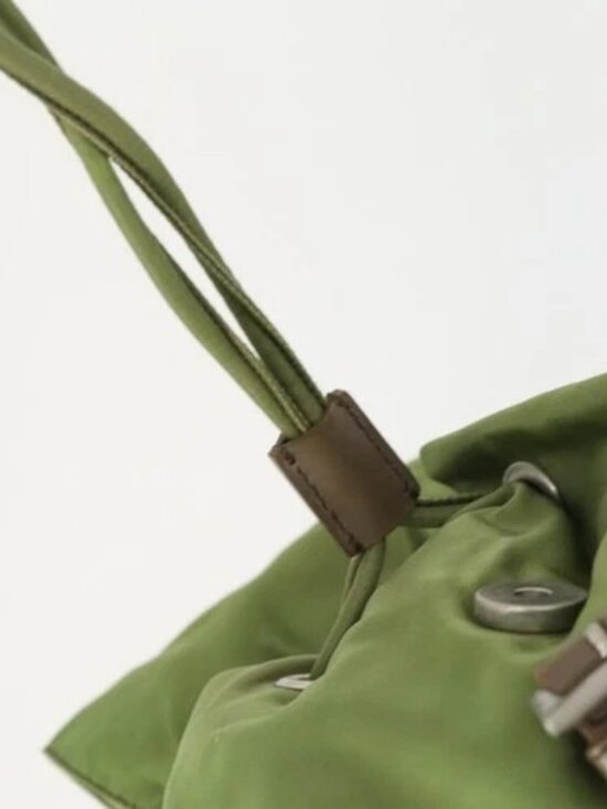 PRADA Backpack Nylon Green Silver Auth 165488 main image 6